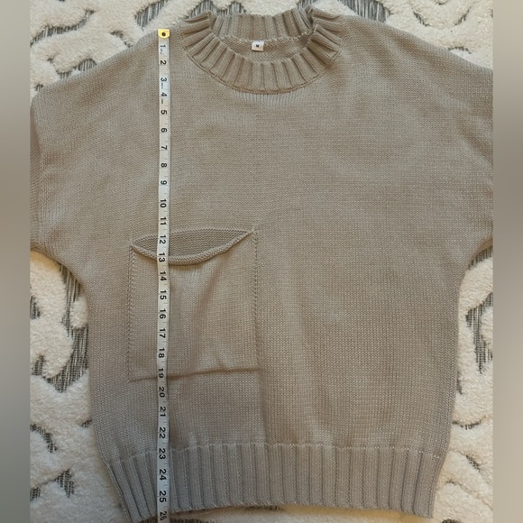 Light Taupe Beige colored sweater - Picture 2 of 3